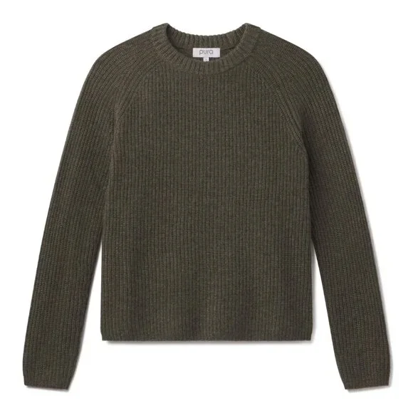 Pura Cashmere 100% Cashmere Fisherman Sweater NWT - Picture 3 of 7